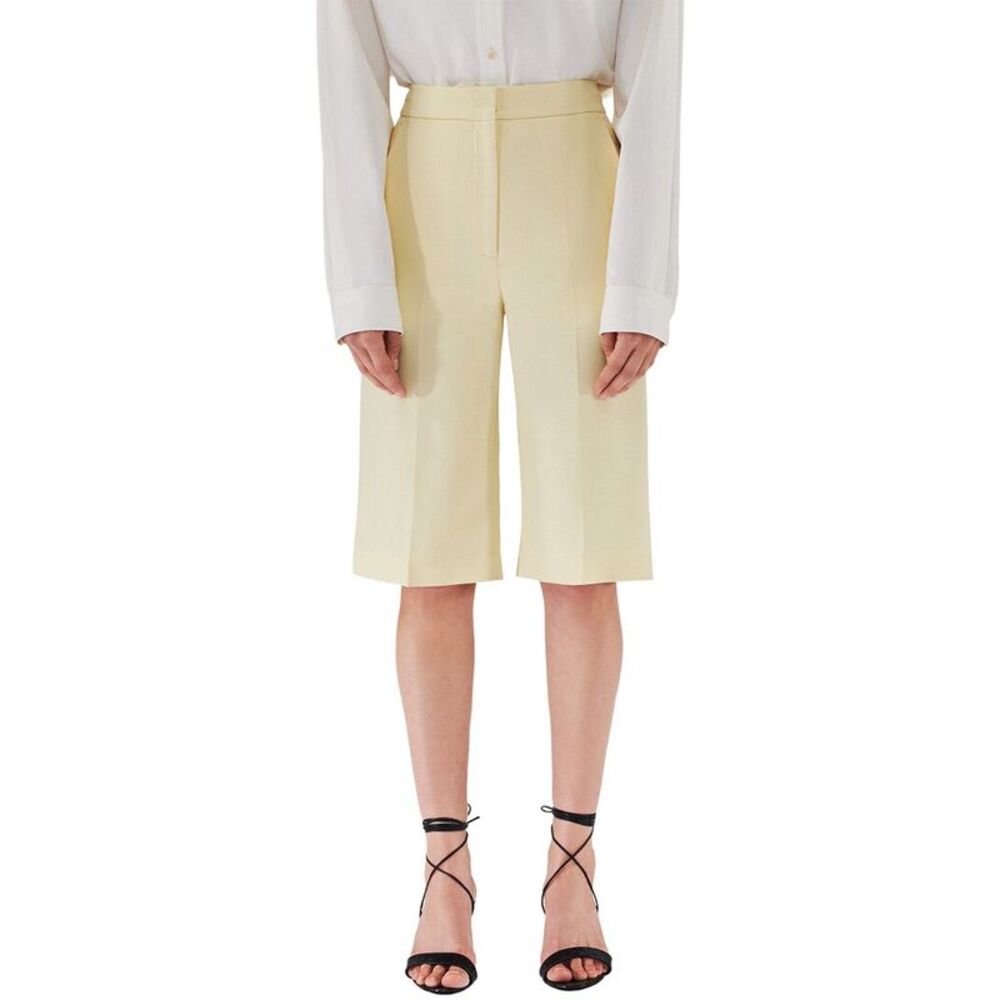 Adam Lippes Womens  Wool & Silk-Blend Yellow Riley Short